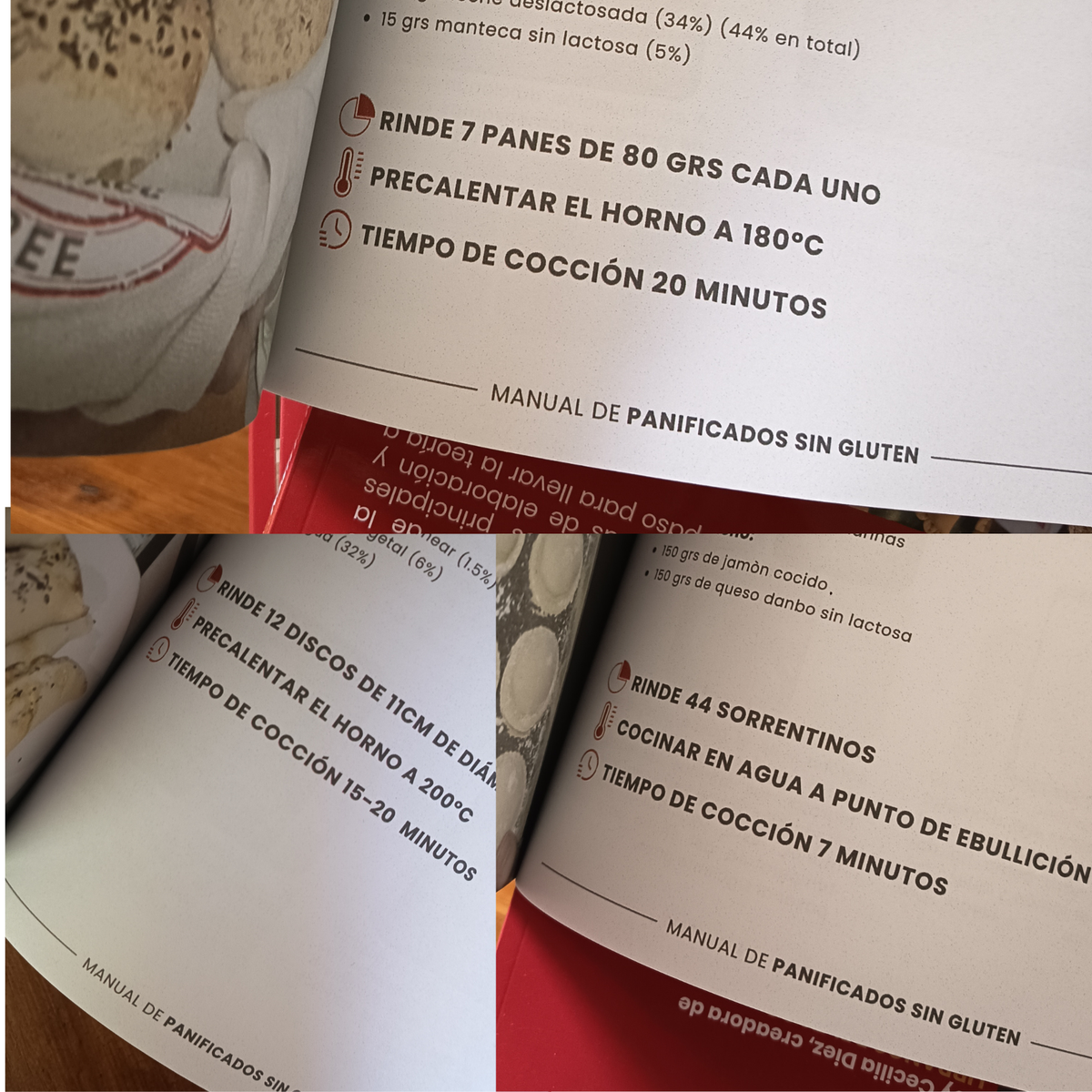 Libro Físico Manual Panificados Sin Gluten Sin Lactosa Sin Azúcar Añadida